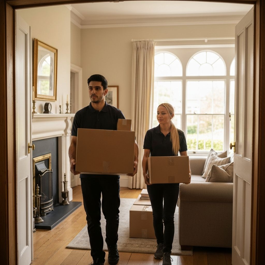 House removals service - professional movers packing and loading household items in Leeds